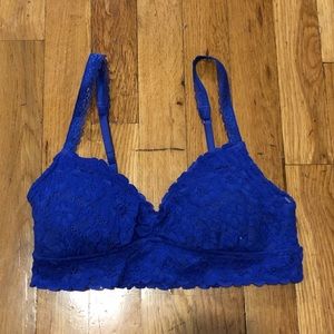 Aerie Flower Lace Longline Bralette-Small